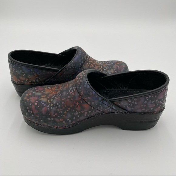 Dansko Leather Polka Dot Dewdrop Slip On Comfort Clogs Work Shoes Size 6.5-7 - Picture 8 of 9